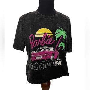 Barbie Malibu 59 Tie-Dye black/gray T-Shirt Crop Size L (juniors)